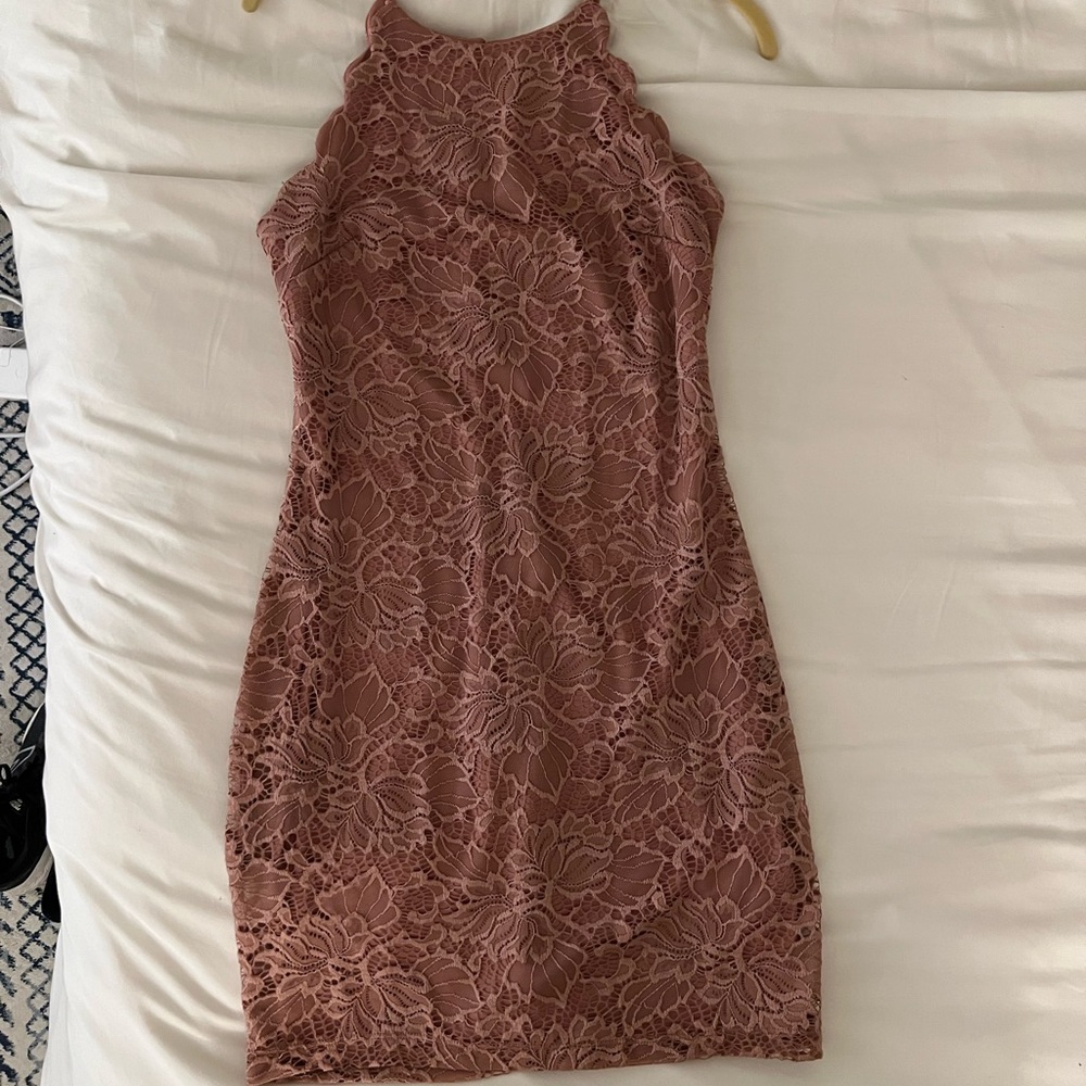 Amber Bodycon Sweater Dress Rose